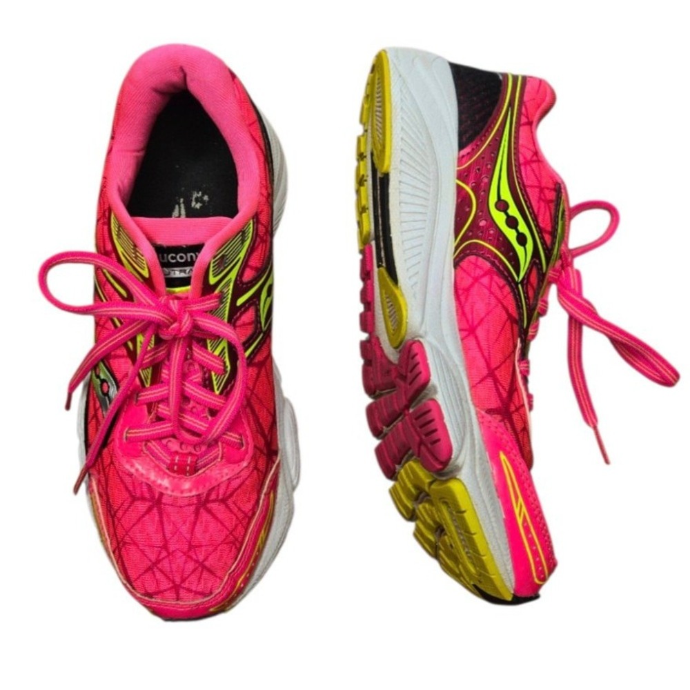 Saucony Breakthru PowerGrid Running Shoes Womens 6.5 Pink Citron S10265-1 - Picture 11 of 16